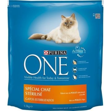 Croquette spécial chat stérilisé - Purina One - poulet - 1.5 kg