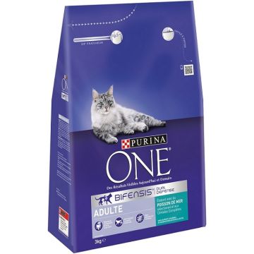 Croquette pour chat adulte Bifensis Dual Defense - Purina One - Poisson de la mer - 3 kg
