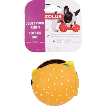 Jouet pour chien Hamburger en vinyle 8 cm - Zolux