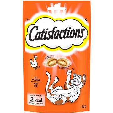 Friandises pour chats et chatons - Catisfactions - poulet - 60 gr