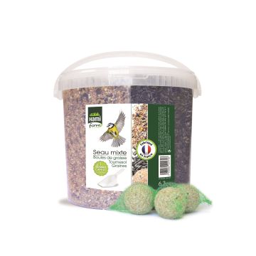 Seau de boules de graisses mixtes - Hami Form