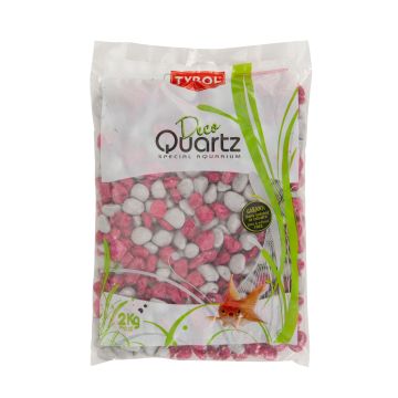 Graviers vernis - Déco Quartz - Tyrol - Fuschia/gris - Sac de 2 kg