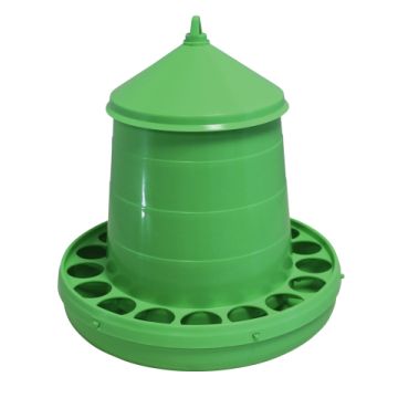 Nourrisseur plastique réglable à trémie - 4 kg - Vert