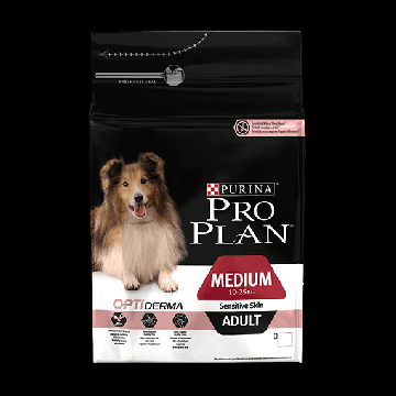 Croquette pour chien Medium adult sensitive skin Optiderma - Proplan - saumon - 3 kg 