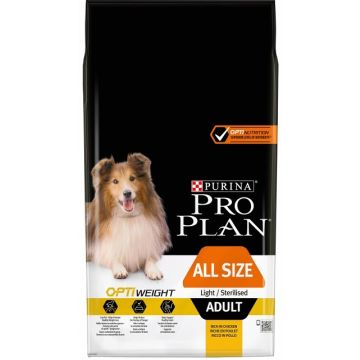 Croquette pour chien All sizes adult light  sterilised Optiweight - Proplan - poulet - 7 kg