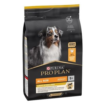 PRO PLAN All Sizes Adult Light / Sterilised avec OPTIWEIGHT Riche en Poulet - 3KG - Croquettes pour chiens adultes