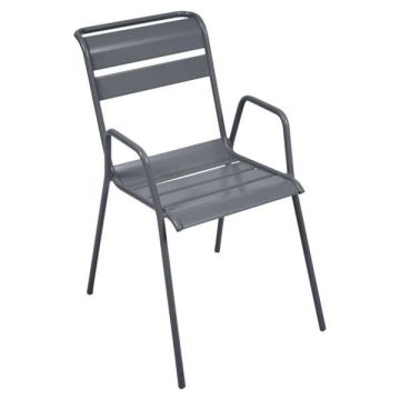 Fauteuil bridge empilable Monceau - Fermob - Carbone