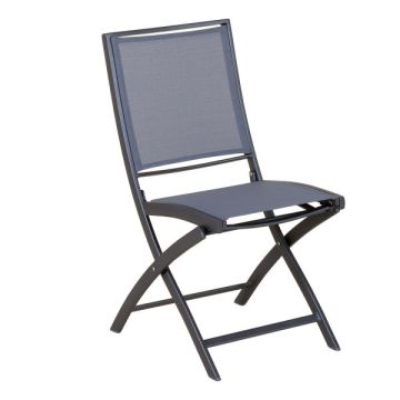 Chaise pliante Keneah - Sel Les jardins- Gris