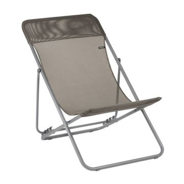 Maxi transat - Lafuma - Coloris graphite - H 91 x L 83 x l 62 cm