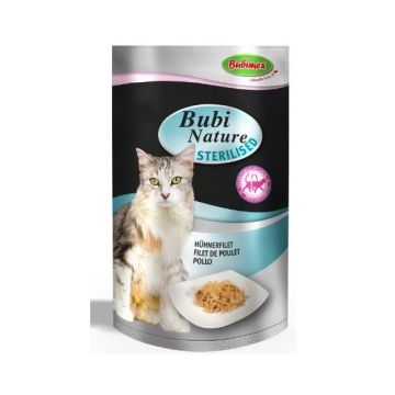Bubi Nature au Filet de Poulet pour Chats stérilisés - Bubimex - Sachet de 70 g
