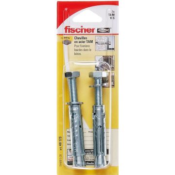Chevilles à douille x2 pour fixation lourde TA M 10S - Fischer 