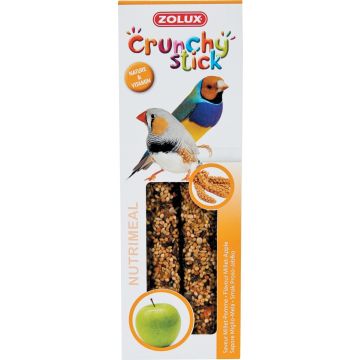 Crunchy Sticks Millet/Pomme 85 g pour oiseaux exotiques Zolux - Friandise pour oiseaux exotiques
