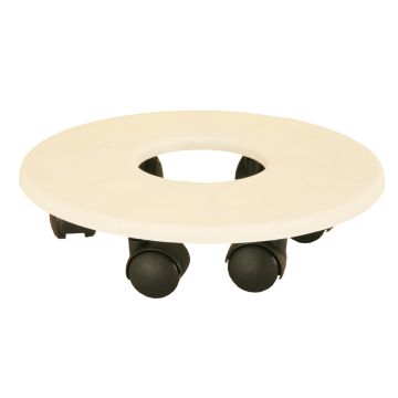Support 5 roulettes - Riviera System - Blanc - ∅ 22.5 x 6.5 cm