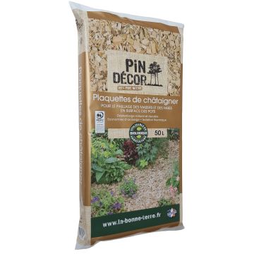 Plaquettes de châtaigniers BIOLANDES PIN DECOR - 10/40 mm 50 L 