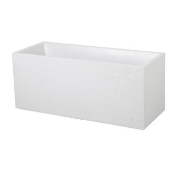 Jardinière - Graphite - 100 x 40 - Blanc  
