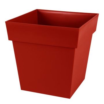 Pot -Toscane - Carré - 38 L - Rouge rubis 