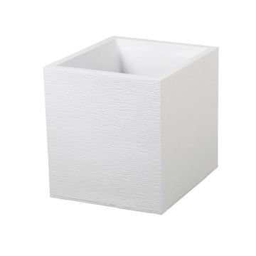 Bac à fleurs - Graphit - Carré - Blanc  