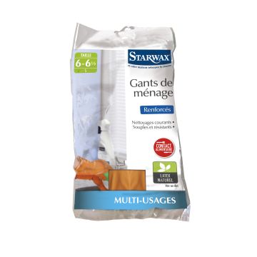 Gants de ménage renforcés - Starwax - Taille 6