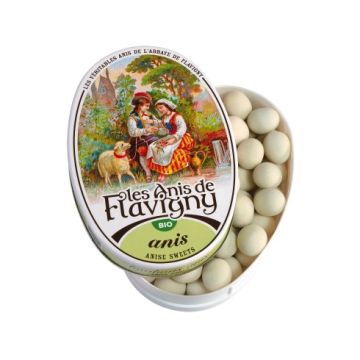 Les anis de Flavigny - Anis - Bio - boite ovale de 50 grammes