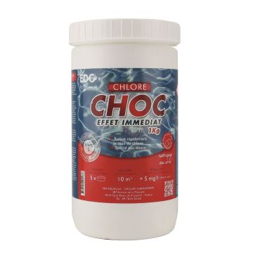 Chlore choc effet immédiat - EDG by Aqualux - pastilles de 20 gr - 1 kg