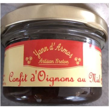 Confit d'Oignons au Miel Yann d'Armar - Crustarmor Bretagne - 100 g