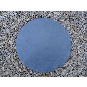 PAS JAPONAIS ARDOISE RONDE 40CM - ROCHER COUPE