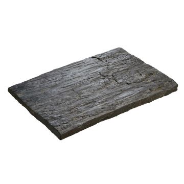 Pas de cheminement rectangle aspect schiste ton ardoise Hairie Grandon - 29 x 40 cm