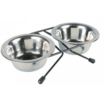 Set d'écuelles en acier inox - Eat on Feet - Trixie - 2 x 0.75 L