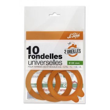 Rondelles universelles - Le Parfait Super - 2 oreilles - lot de 10 - Ø 85 mm