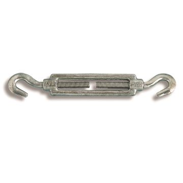 Tendeur 2 crochets - Acier zingué - Pour câble Ø 10 mm