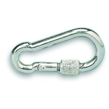 Mousqueton "pompier" à vis - Longueur 80 mm