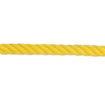 Corde polypropylène torsadée - 1060 Kg - Ø 8 mm - Jaune - Vente au mètre linéaire