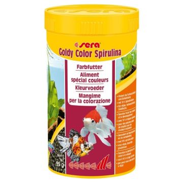 Aliment spécial couleurs Goldy color spirulina - Sera - 95 gr