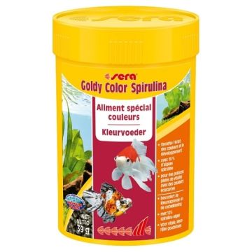 Aliments spécial couleurs Goldy color spirulina - Sera - 39 gr