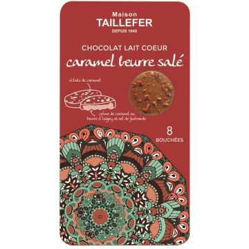 Bouchées chocolat au lait cœur caramel beurre salé - Maison Taillefer - 75 gr - x8