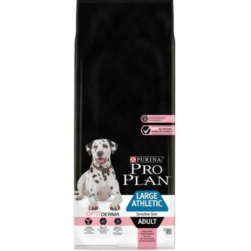 Croquette pour chien Large & athletic adult sensitive skin Optiderma - Proplan - saumon - 14 kg