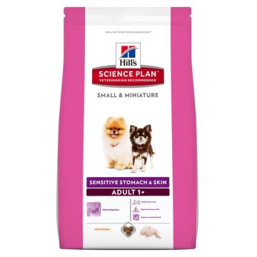 Aliment chien Science Plan Canine Adult Small & Miniature Sensitive Stomach & Skin au Poulet - Hill's - 1,5 Kg 