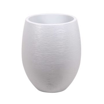 Pot ovale Egg Graphit - Ø 50 x 60 cm - Blanc