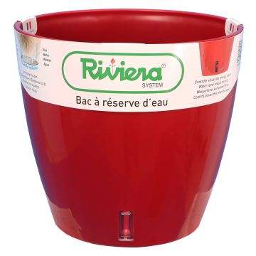 Pot de fleurs Eva New rond - Riviera System - Rouge - Ø 30 x 27.5 cm