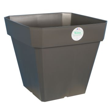 Pot de fleurs Soleilla carré - Riviera System - Gris - 39 x 39 x 36 cm