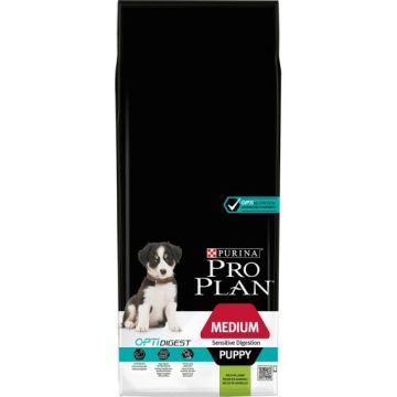 Croquettes pour chiens Medium puppy sensitive digestion Optidigest - Proplan - agneau&riz - 14 kg 