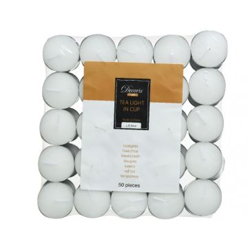 Bougie de cire chauffe-plat - Decoris - Lot de 50