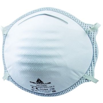 Masque poussière ffp1 à coque - Delta Plus - Boite de 20 