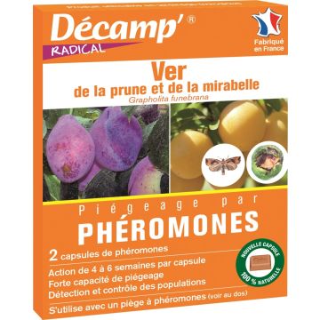  Phéromone contre le ver de prune et de la mirabelle Décamp' Radical - Lot de 2 capsules