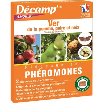 2 phéromones contre le ver de pomme/poire/noix Décamp' Radical - CREA