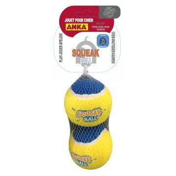 Balles de tennis squeak ball - Anka - Ø 8 cm - Grand chien - x 2