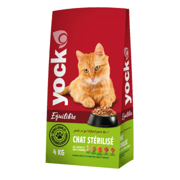 Croquettes Yock Equilibre - Chats stérilisés - 4 kg