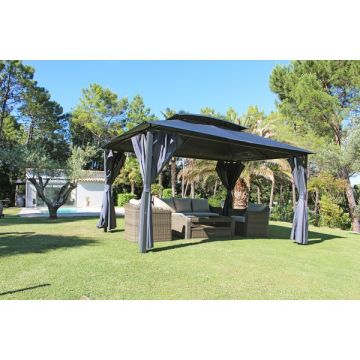 Tonnelle Autoportante en acier/aluminium Indra - Couleurs du Monde - 3x4 m
