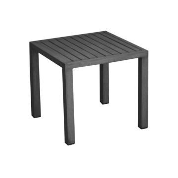 Table basse empilable carrée Lou - Alizé - 40 x 40 cm - Gris / Gris