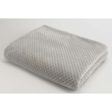 Plaid damier - Gris clair -130X170 cm